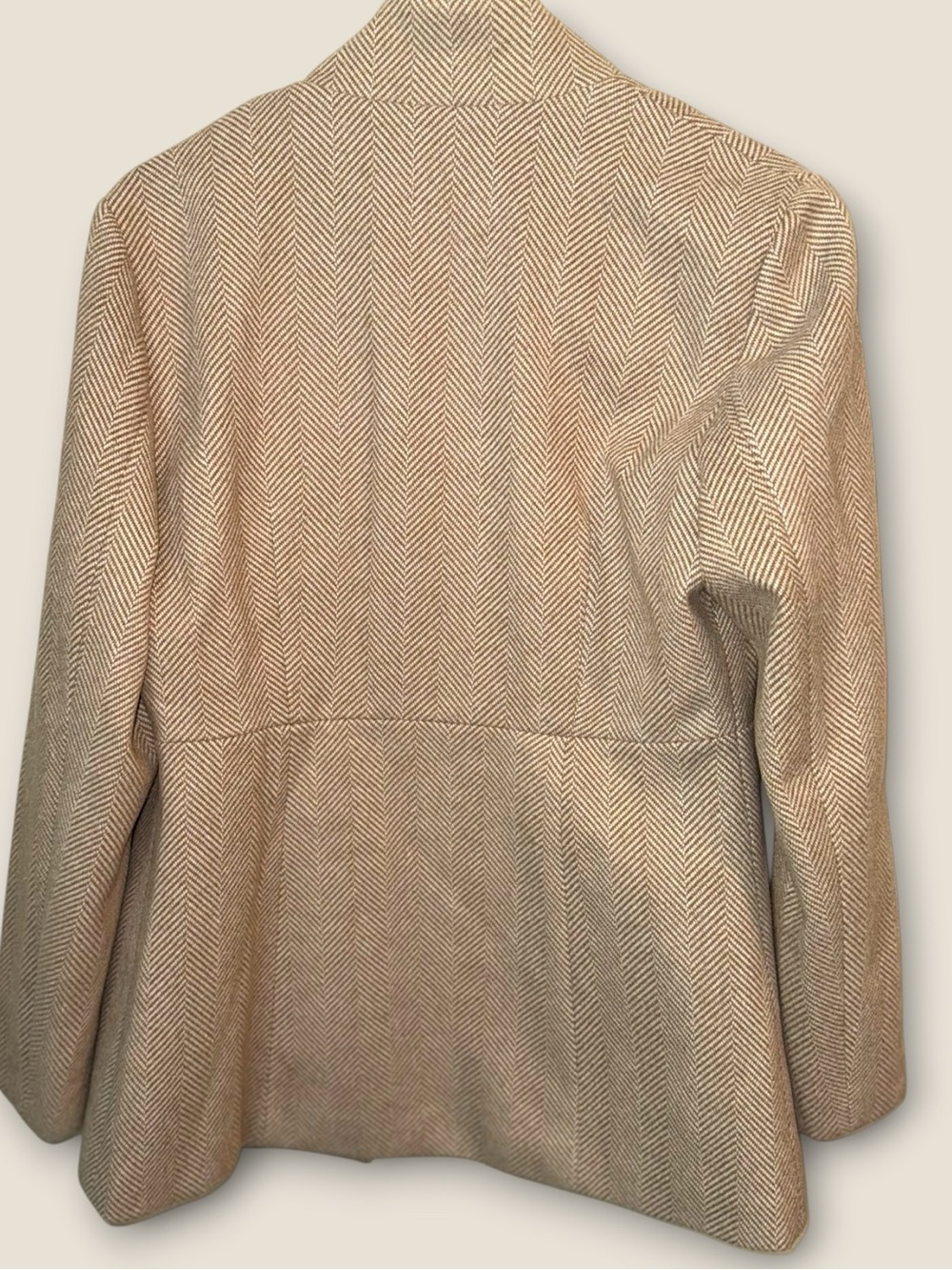 🌺CHOU YATOU CASUAL BUSINESS OPEN FRONT KHAKI BLAZER - Picture 9 of 12